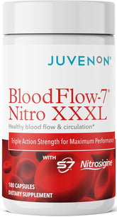 Juvenon BloodFlow-7 vista frontal del empaque mostrando fórmula potente