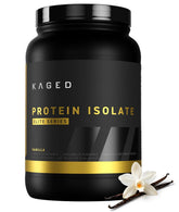 Kaged envase frontal Vainilla mostrando calidad y concentración proteica