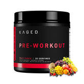 Kaged envase frontal fruit punch mostrando marca y beneficios