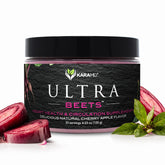 KaraMD UltraBeets frente del envase mostrando sabor cherry-apple y beneficios