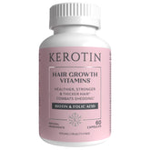 Kerotin frasco frontal mostrando la etiqueta y beneficio para crecimiento capilar