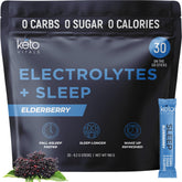 Keto Vitals empaque frontal elderberry muestra sabor y beneficios