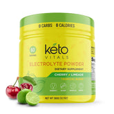 Keto Vitals frente del envase mostrando la marca y el conteo de raciones