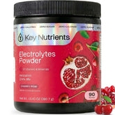 KEY NUTRIENTS envase frontal Cherry Pom mostrando sabor y 90 porciones
