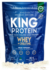 KING Protein frente del paquete mostrando diseño y conveniencia