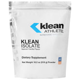 Klean Athlete envase frontal de Klean Isolate mostrando diseño y sabor vainilla, confianza de atleta