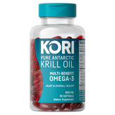 Kori Krill frasco frontal mostrando etiqueta y beneficios visibles