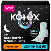 Kotex empaque frontal mostrando 60 unidades y alta absorción