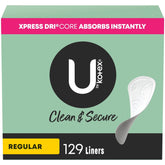 Kotex empaque frontal Clean & Secure mostrando cantidad total para ahorro