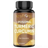 Kraftvoll envase frontal del suplemento liposomal de cúrcuma con alta absorción