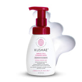 Kushae envase frontal mostrando diseño y beneficio de limpieza suave
