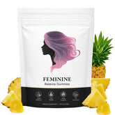 KXVUDE envase frontal mostrando 60 gominolas y beneficios de equilibrio íntimo