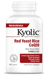 Kyolic envase frontal Formula 114 mostrando la etiqueta y beneficios clave