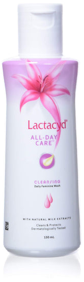 Lactacyd botella frontal 150 ml mostrando etiqueta clara y beneficios