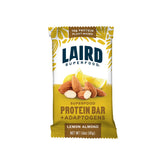 Laird Superfood pack frontal mostrando caja de 10 barras Lemon Almond y beneficio de energía