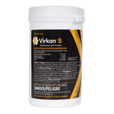 Lanxess DuPont Virkon S frente del empaque mostrando tamaño y 50 tabletas