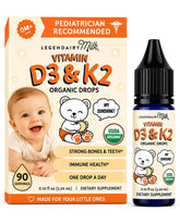 Legendairy Milk frasco frontal mostrando 90 dosis y diseño para micro‑gotas