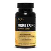 LEGION frasco adelante mostrando etiqueta y beneficio de metabolismo optimizado