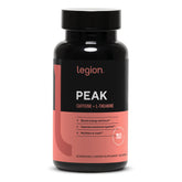 LEGION Peak frente del envase mostrando etiqueta clara y beneficios