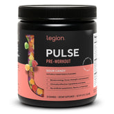 LEGION Pulse frente del envase mostrando diseño y sabor Sour Candy