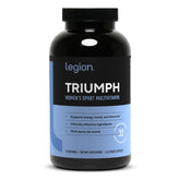 LEGION envase frontal de Triumph multivitamínico, útil para energía diaria