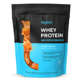 LEGION envase frontal sabor salted caramel mostrando diseño y beneficio limpio