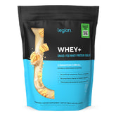 LEGION empaque frontal Cinnamon Cereal mostrando beneficios y 60 servicios