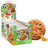 Lenny & Larry's empaque frontal Apple Pie muestra beneficio proteico y presentación