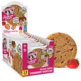 Lenny & Larry's paquete frontal mostrando sabor Strawberry Shortcake y conveniencia