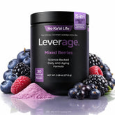 Leverage frente del empaque mostrando diseño y beneficios visibles