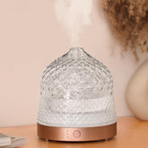 Levoair difusor frontal en cristal mostrando forma elegante y beneficio decorativo