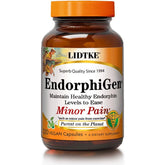 Lidtke frasco Endorphigen frontal, etiqueta visible para identificar producto y beneficios