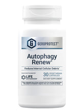 Life Extension frasco Autophagy Renew frente mostrando etiqueta legible y beneficios