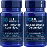 Life Extension frasco frontal con cápsulas vegetales, muestra embalaje y dosis