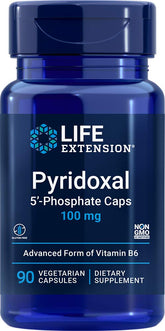 Life Extension envase frontal P5P mostrando información y beneficios claros