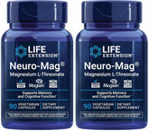 Life Extension frasco frontal mostrando el pack doble, claridad y conveniencia