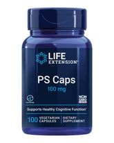 Life Extension frasco frontal mostrando 100 cápsulas y beneficio cognitivo