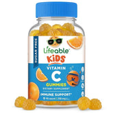 Lifeable frente del empaque mostrando 90 gomitas y beneficio de 250 mg por porción