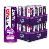 LIFEAID FITAID lata frontal Grape Acai mostrando diseño y beneficio energizante