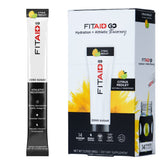 LIFEAID FITAID GO frontal del paquete mostrando 14 sobres, fácil transporte
