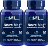 Life Extension frasco frontal Neuro‑Mag mostrando diseño y cantidad