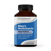 LifeSeasons envase frontal que muestra fórmula masculina y beneficio de energía