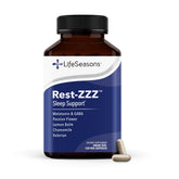 LifeSeasons frasco Rest-ZZZ frontal mostrando etiqueta y beneficio sueño natural