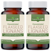 Lignans For Life frasco frontal mostrando etiqueta y cantidad 90 cápsulas