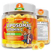 LILICARE envase frontal de gomitas liposomales con vista del sello de ingredientes
