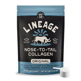 Lineage Provisions frente del envase mostrando formato y beneficios de pureza