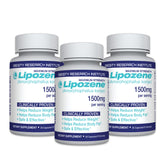 Lipozene envase frontal mostrando marca y beneficio saciedad