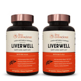 Live Conscious frasco frontal de LiverWell mostrando el envase y beneficios claros