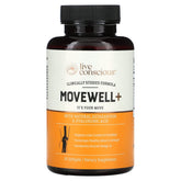 Live Conscious MoveWell Plus frasco frontal mostrando etiqueta y beneficios visibles