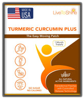 Live To Shine empaque frontal mostrando 30 parches y beneficios claros